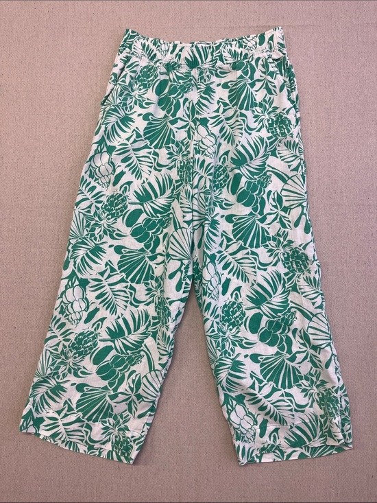 Nicole Miller Pants - Nicole Miller New York 100% Linen Tropical Wide Leg Pants Size S